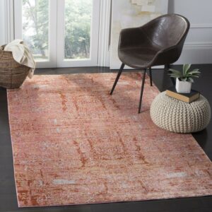 SAFAVIEH Mystique Gabriel Overdyed Polyester Area Rug, Rose/Multi, 3' x 5'