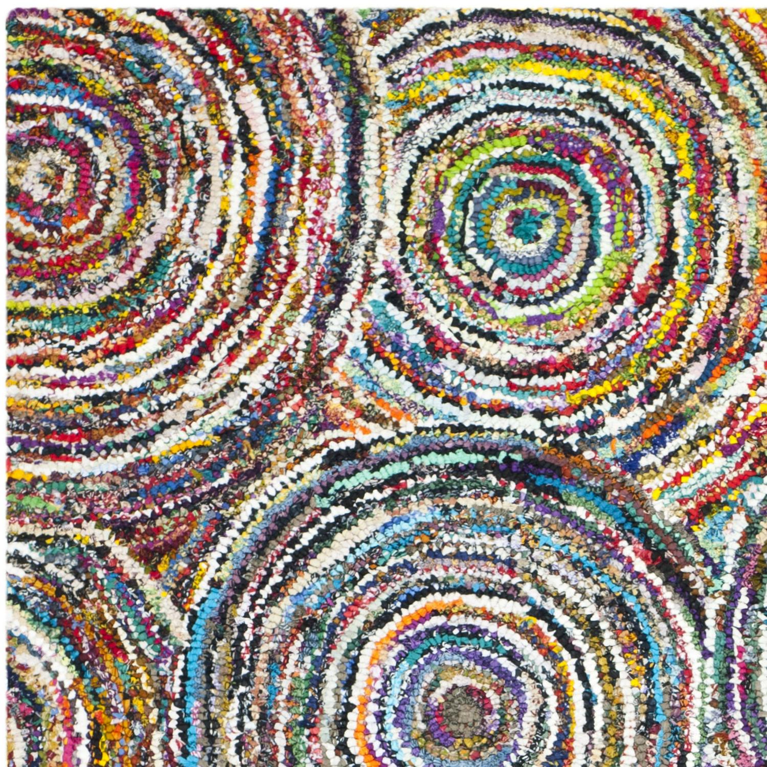 SAFAVIEH Nantucket Collection NAN514A Handmade Multi Rug - Image 3