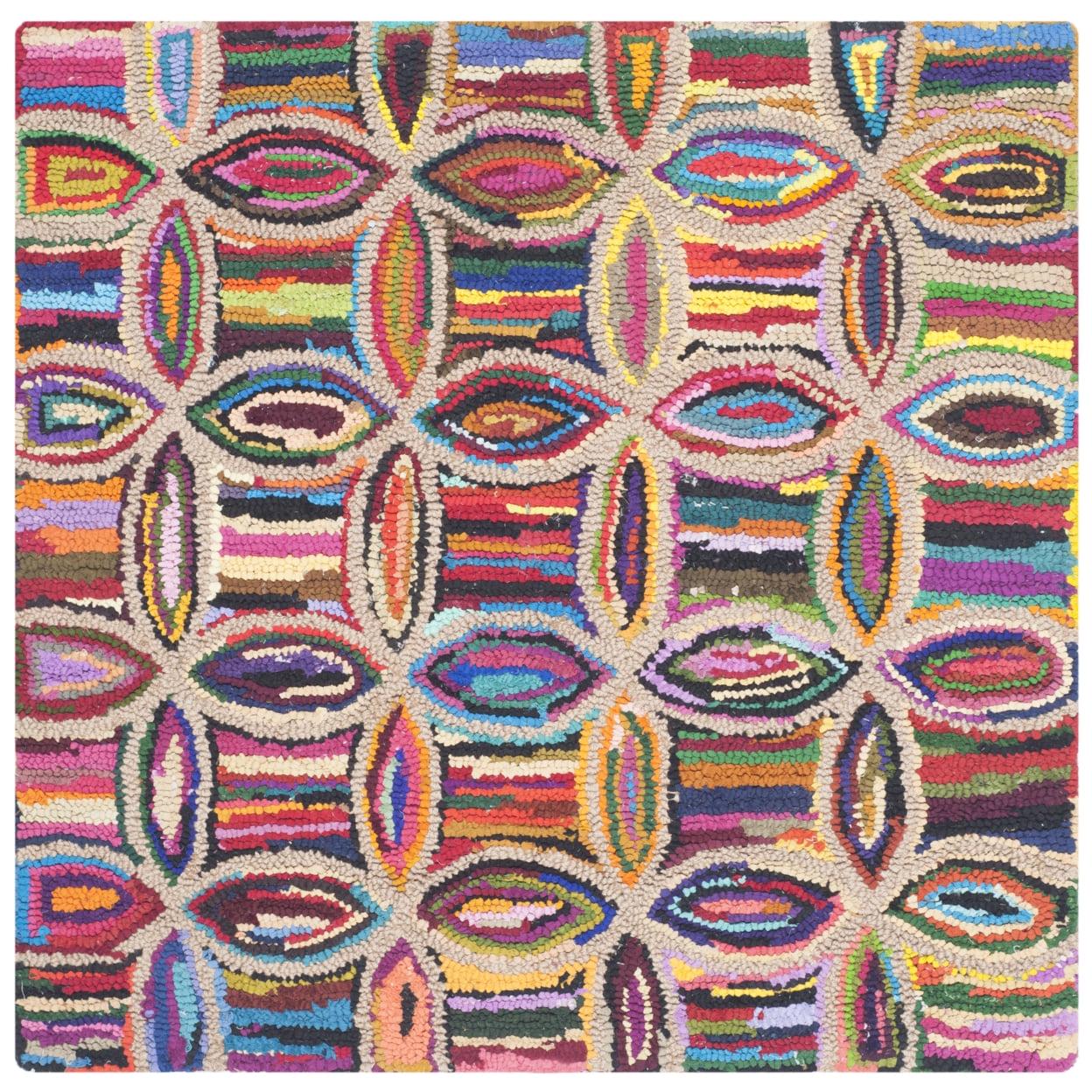 SAFAVIEH Nantucket Casimir Geometric Cotton Area Rug, Multi, 5' x 8' - Image 6