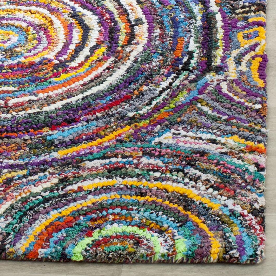 SAFAVIEH Nantucket Collection NAN514A Handmade Multi Rug - Image 2