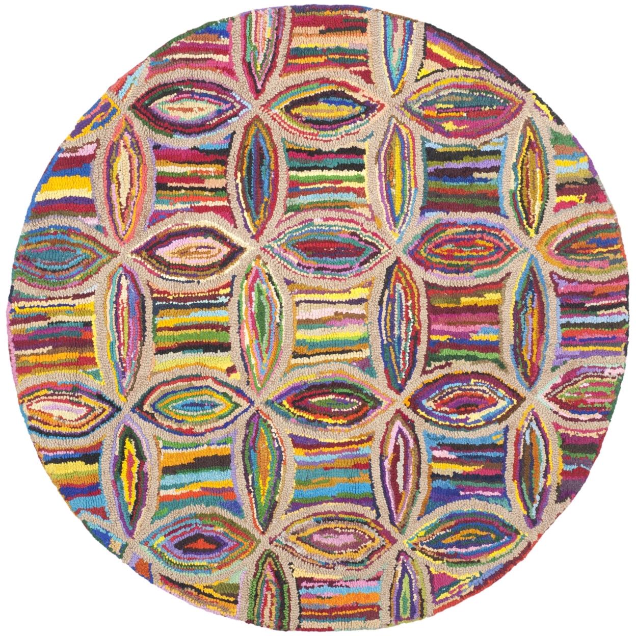 SAFAVIEH Nantucket Casimir Geometric Cotton Area Rug, Multi, 5' x 8' - Image 8