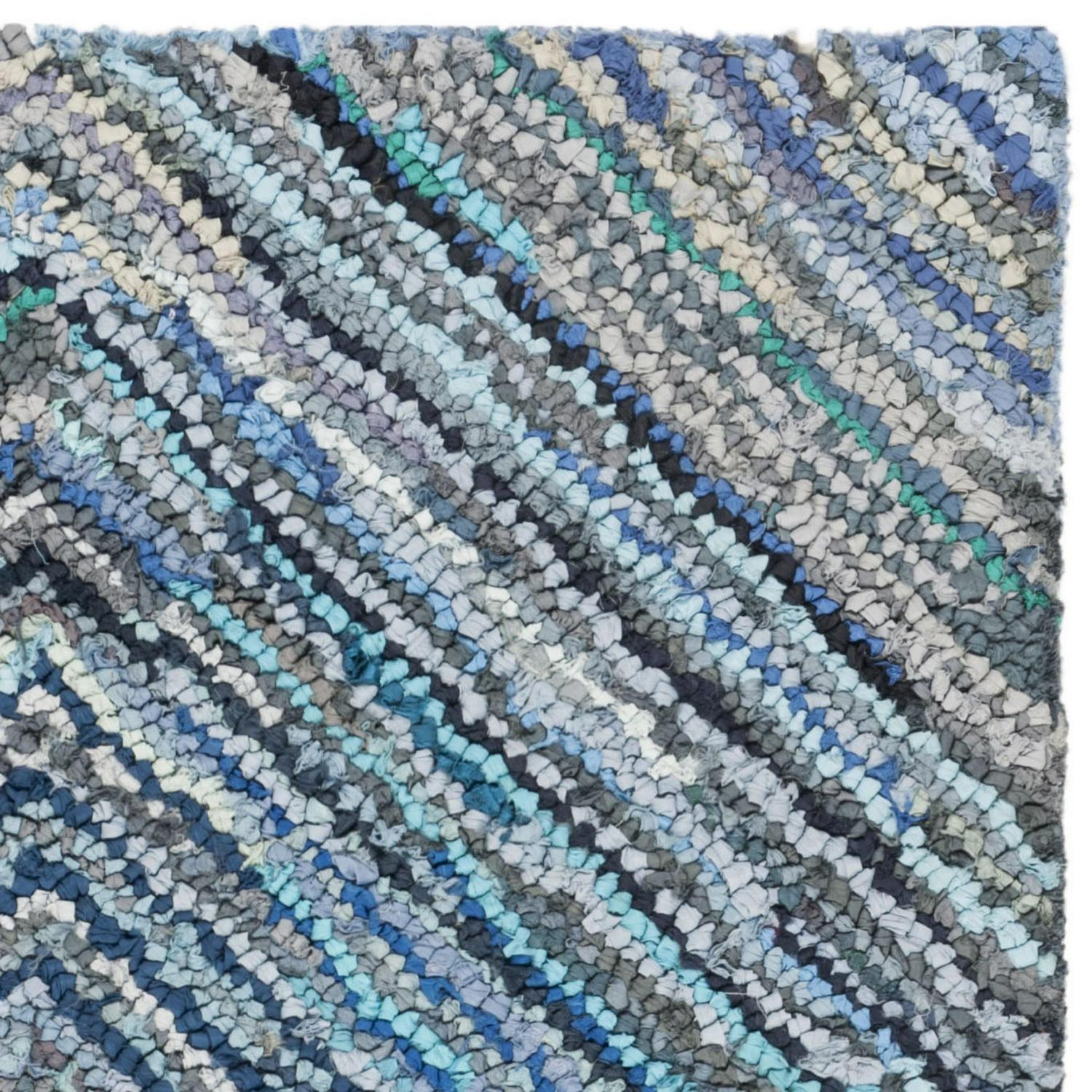 SAFAVIEH Nantucket Mia Geometric Diamonds Cotton Area Rug, Blue, 3' x 5' - Image 5