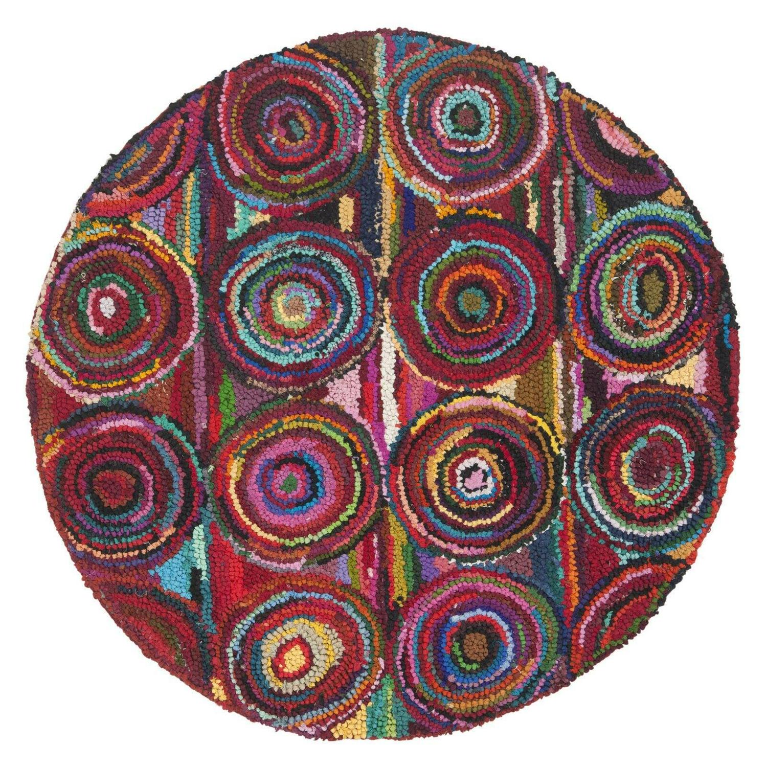 SAFAVIEH Nantucket NAN143A Handmade Pink / Multi Rug - Image 2