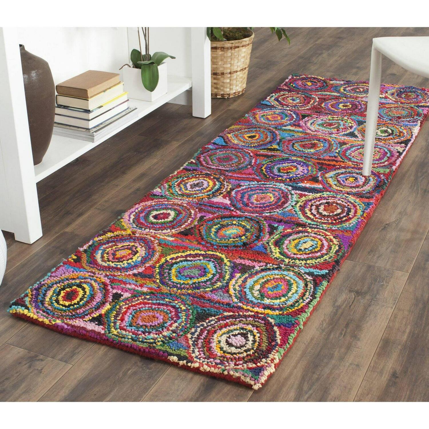 SAFAVIEH Nantucket NAN143A Handmade Pink / Multi Rug - Image 5