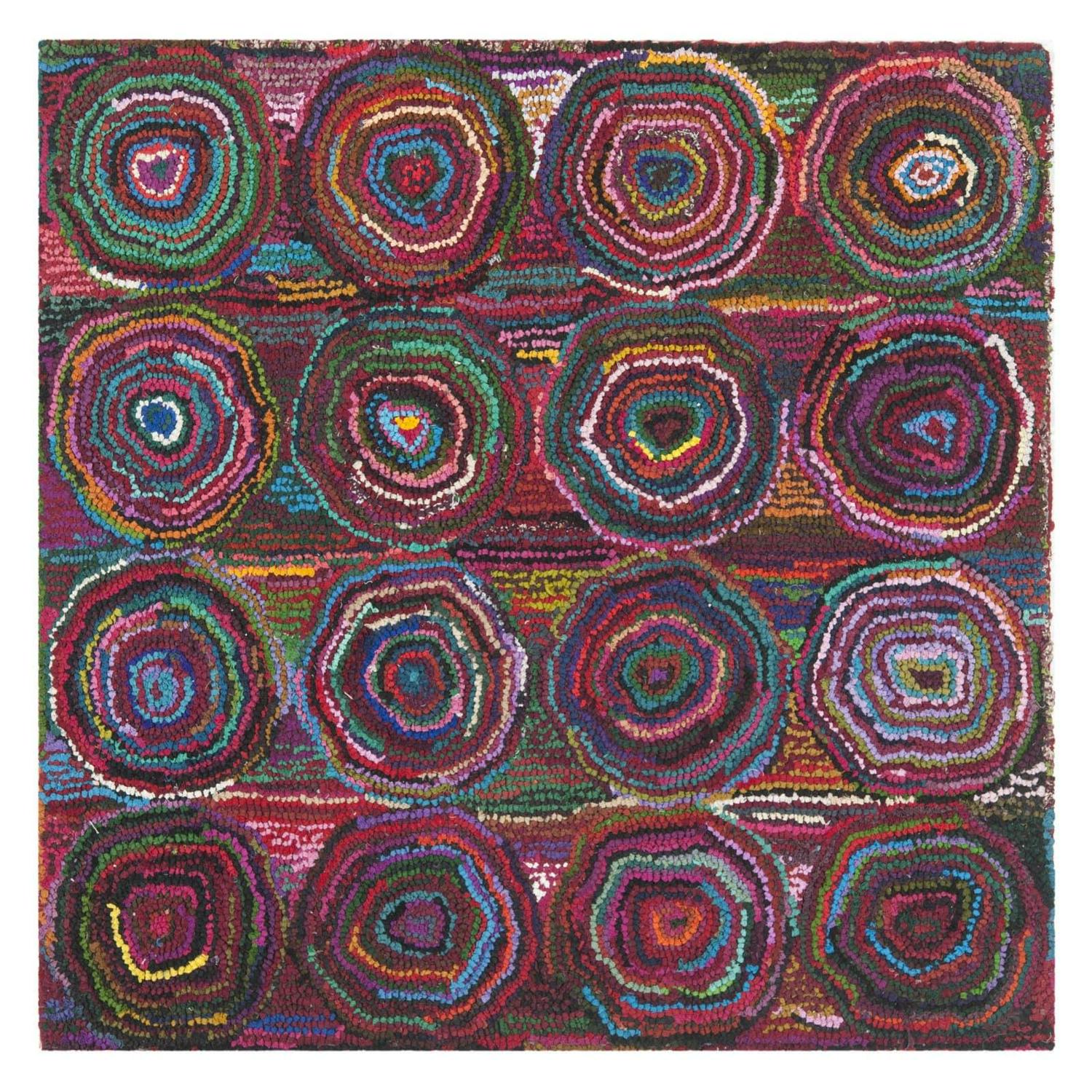 SAFAVIEH Nantucket NAN143A Handmade Pink / Multi Rug - Image 4