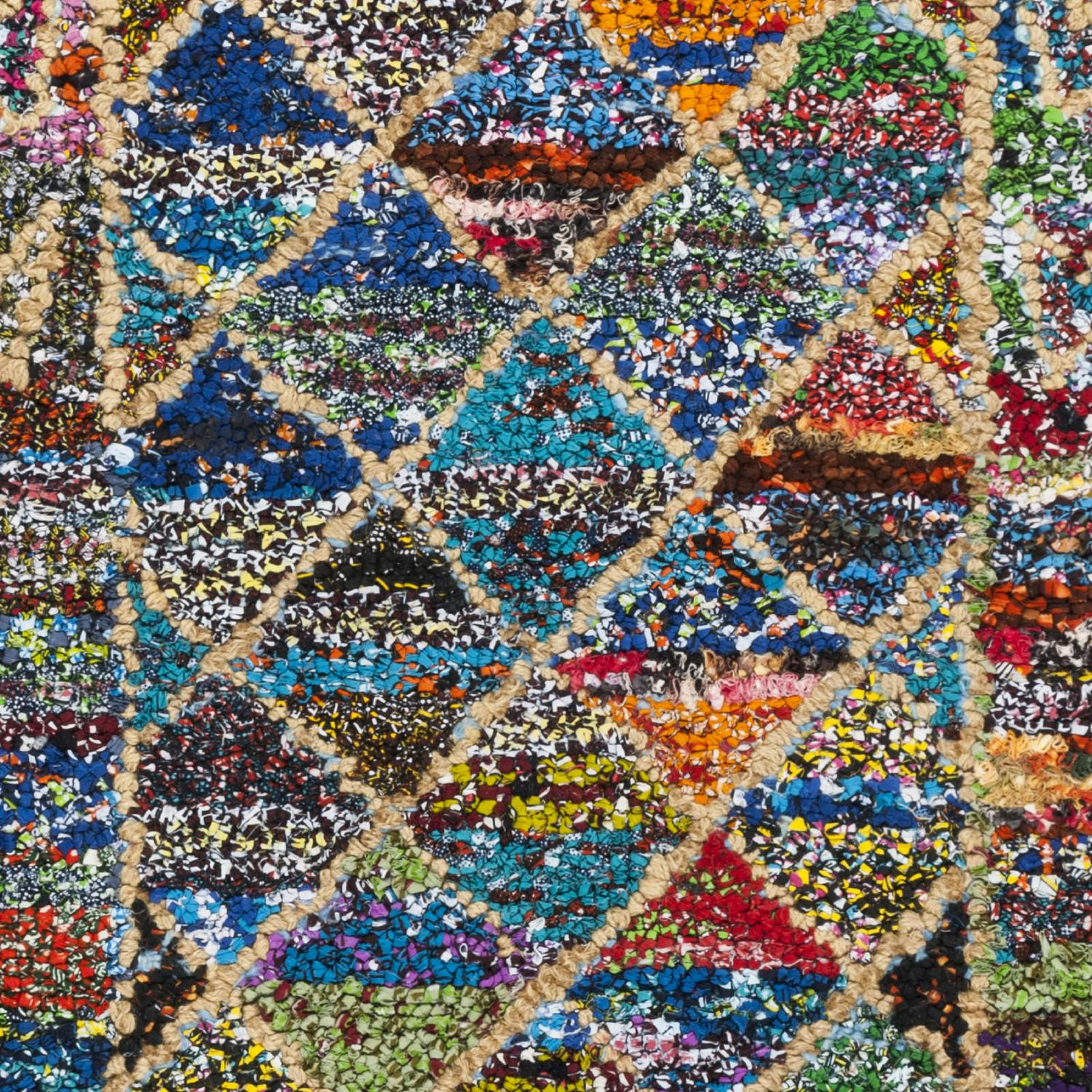 SAFAVIEH Nantucket Timothy Geometric Shapes Cotton Area Rug, Multi, 4' x 6' - Image 6