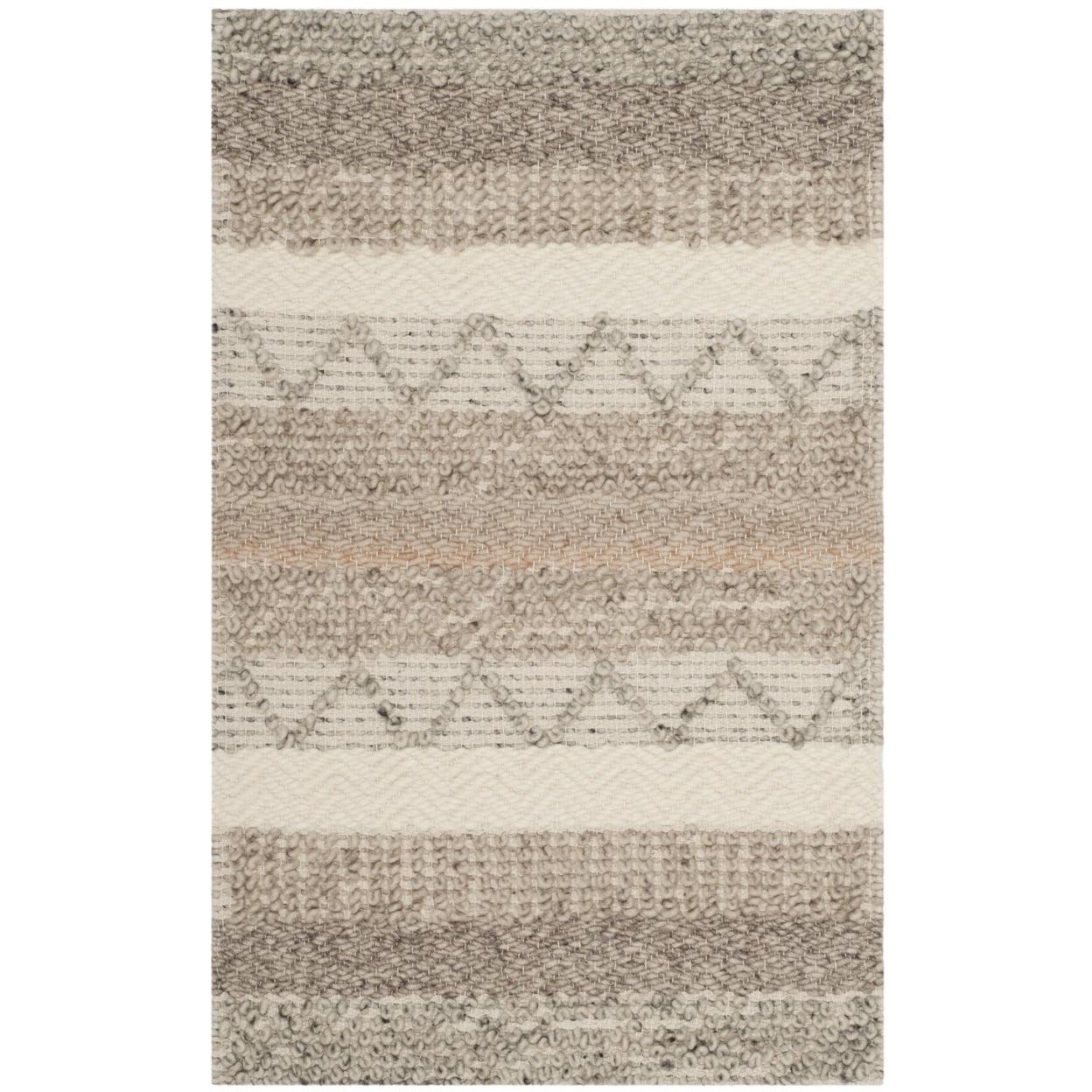 SAFAVIEH Natura Rylan Braided Striped Wool Area Rug, Beige, 11' x 15' - Image 2
