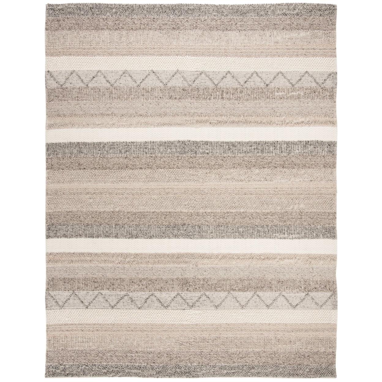 SAFAVIEH Natura Rylan Braided Striped Wool Area Rug, Beige, 11' x 15' - Image 7