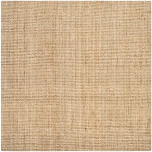 SAFAVIEH Natural Fiber Delmar Braided Jute Area Rug, Natural, 5' x 5' Square