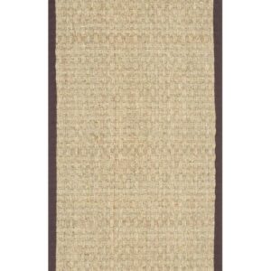 SAFAVIEH Natural Fiber Arbor Bordered Runner Rug, Natural/Dark Brown, 2'6" x 10'