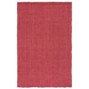 SAFAVIEH Natural Fiber Milica Solid Area Rug, Red, 5' x 8'