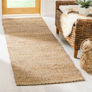 SAFAVIEH Natural Fiber Lillian Braided Jute Runner Rug, Natural, 2'6" x 8'