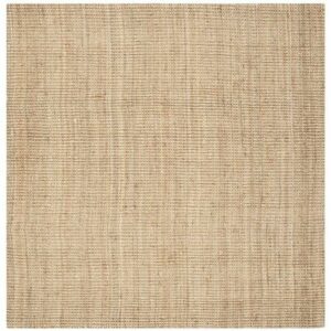 SAFAVIEH Natural Fiber Milica Solid Area Rug, Natural, 9' x 9' Square