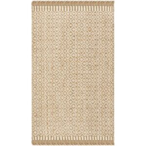 SAFAVIEH Natural Fiber Johanna Geometric Jute Area Rug, Natural/Ivory, 5' x 8'