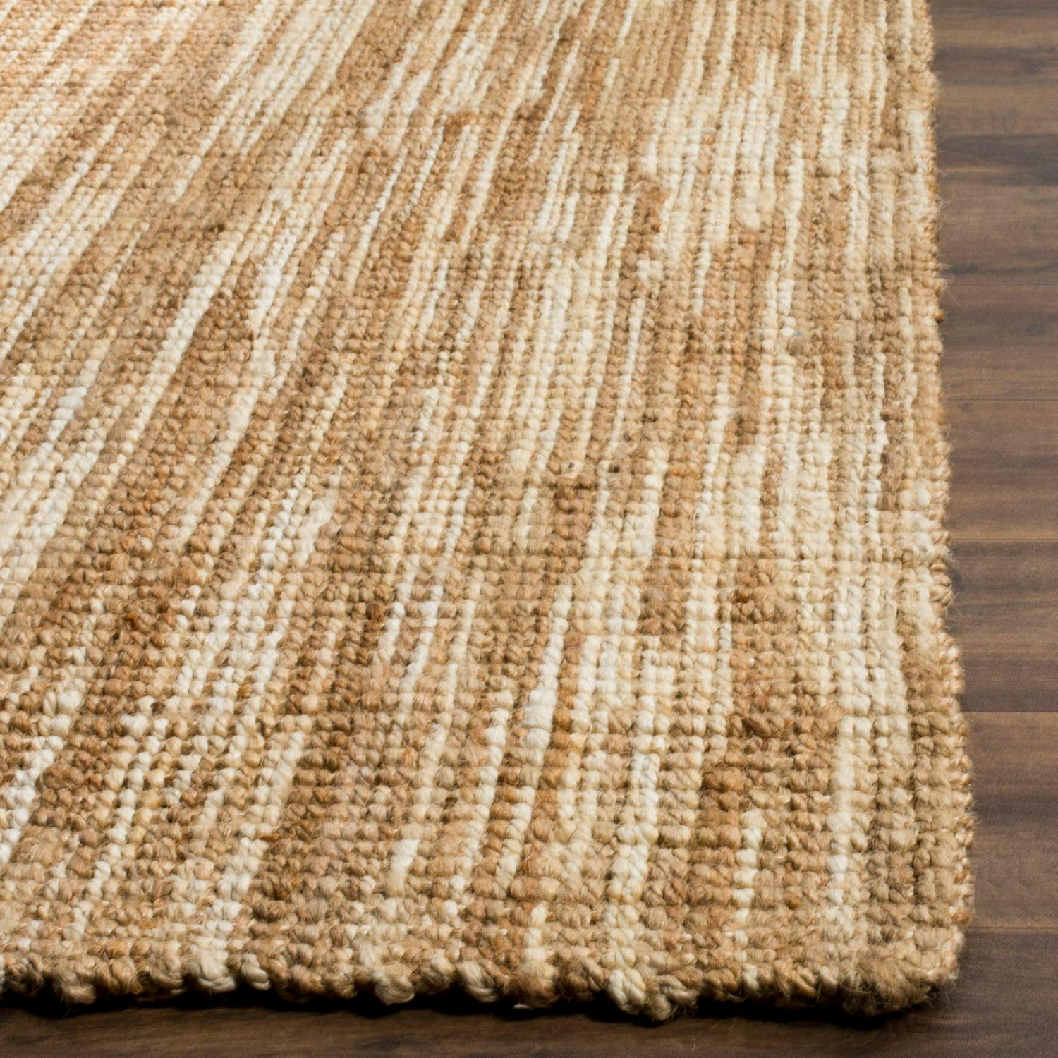 SAFAVIEH Natural Fiber Antoine Braided Jute Area Rug, Natural/Cream, 6' x 9' - Image 3