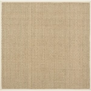 SAFAVIEH Natural Fiber Arbor Bordered Area Rug, Natural/Beige, 10' x 10' Square