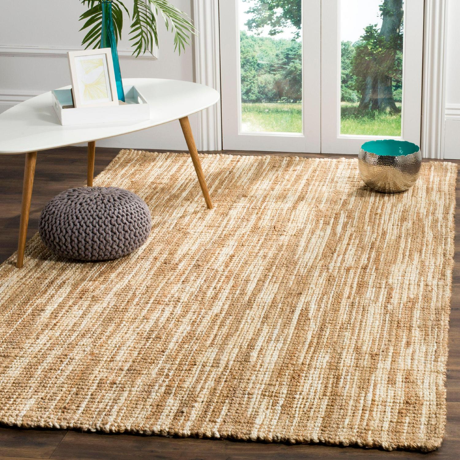 SAFAVIEH Natural Fiber Antoine Braided Jute Area Rug, Natural/Cream, 6' x 9'
