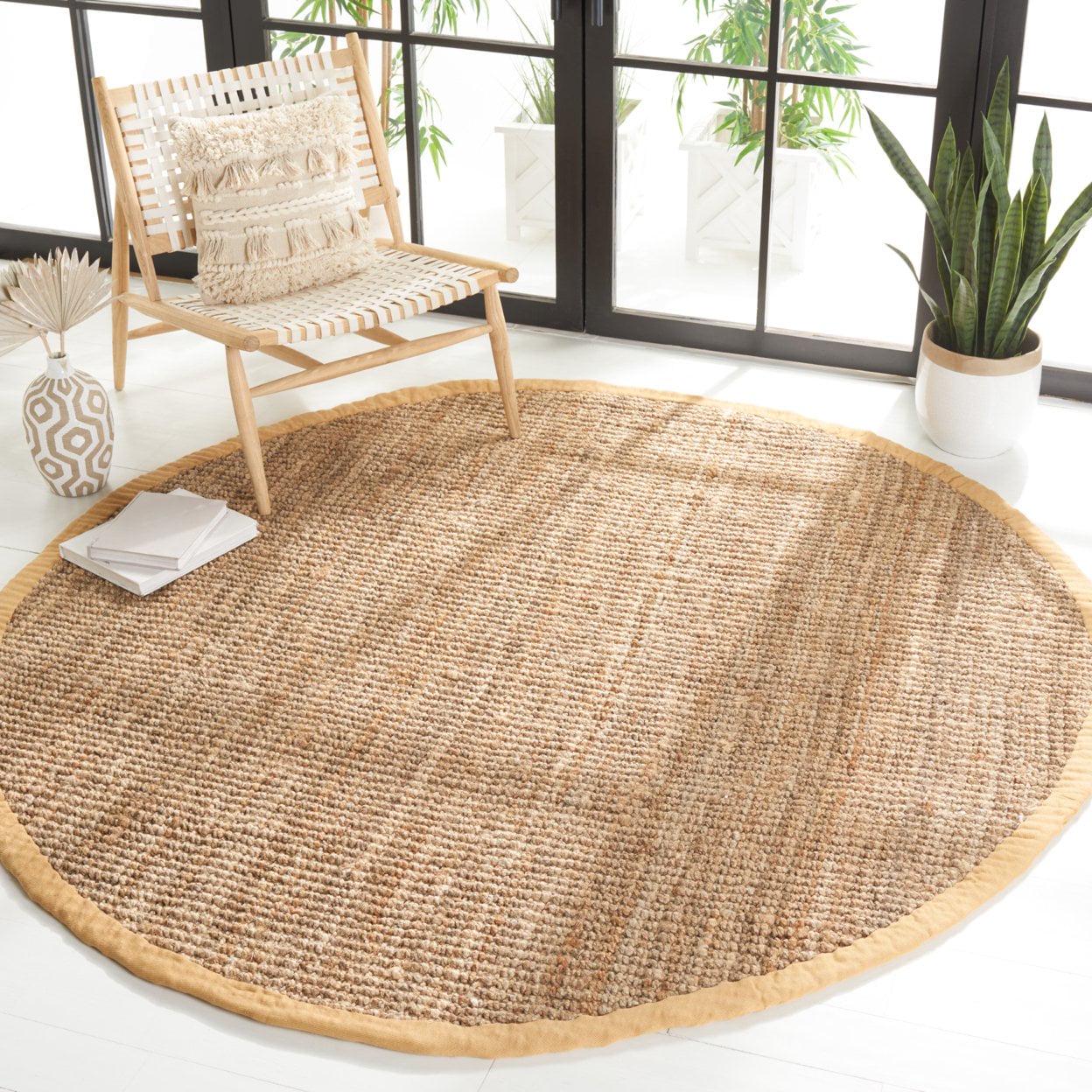 SAFAVIEH Natural Fiber Delmar Braided Jute Area Rug, Natural, 5' x 8' - Image 7