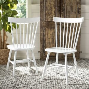 SAFAVIEH Parker 17''H Spindle Dining Chair Set of 2 White