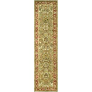 SAFAVIEH Persian Legend Adrian Oriental Runner Rug, Light Green/Rust, 2'6" x 10'