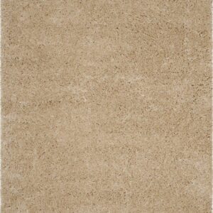 SAFAVIEH Polar Abbot Solid Shag Area Rug, Light Beige, 4' x 6'