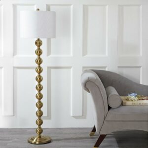 SAFAVIEH Reflections 58.5 in. High Stacked Ball Floor Lamp, Brass