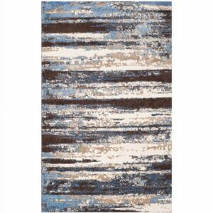 SAFAVIEH Retro Mayson Abstract Area Rug, Cream/Blue, 5' x 8'