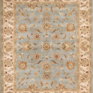 SAFAVIEH Royalty Wenona Traditional Wool Area Rug, Blue/Beige, 8' x 10'