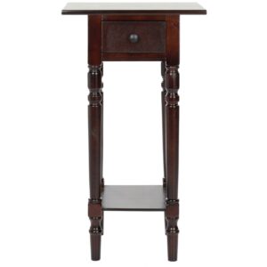 SAFAVIEH Sabrina End Table With Storage Drawer Dark Cherry