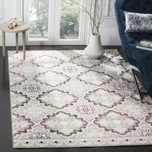 SAFAVIEH Skyler Willoughby Floral Area Rug, Grey/Pink, 5'1" x 7'6"