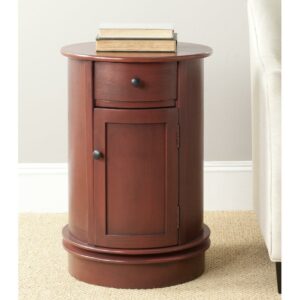 SAFAVIEH Tabitha Swivel Accent Table Red
