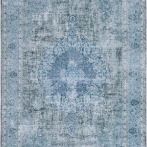 SAFAVIEH Tucson Donovan Traditional Machine Washable Area Rug, 5' x 8', Green