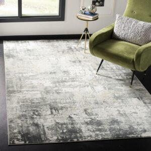 SAFAVIEH Vogue Georgiana Abstract Overdyed Area Rug, Beige/Charcoal, 4' x 6'