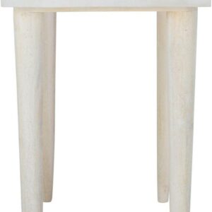 SAFAVIEH Zinnia Modern w/ Drawer Writing Desk, White Wash/Silver