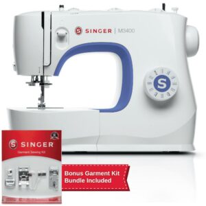 SINGER® Super Bundle Special - M3400 Sewing Machine with Bonus 3-piece Presser Foot Kit, Packed with Specialty Accessories, Built-In Needle Threader, Easy-to-Use, Great for All Sewing Levels