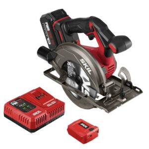SKIL CR5413-1A PWR CORE 20V Brushless 6 1/2 Circular Saw Kit with 4.0Ah Battery and PWR Jump Charger