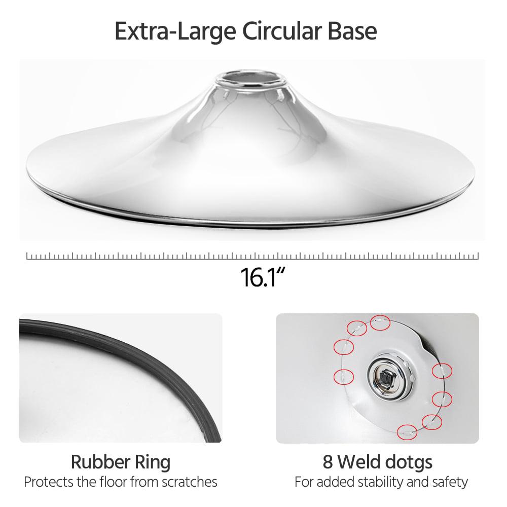 Alden Design Set of 2 Faux Leather Swivel Bar Stools, Black, Adjustable Height - Image 9