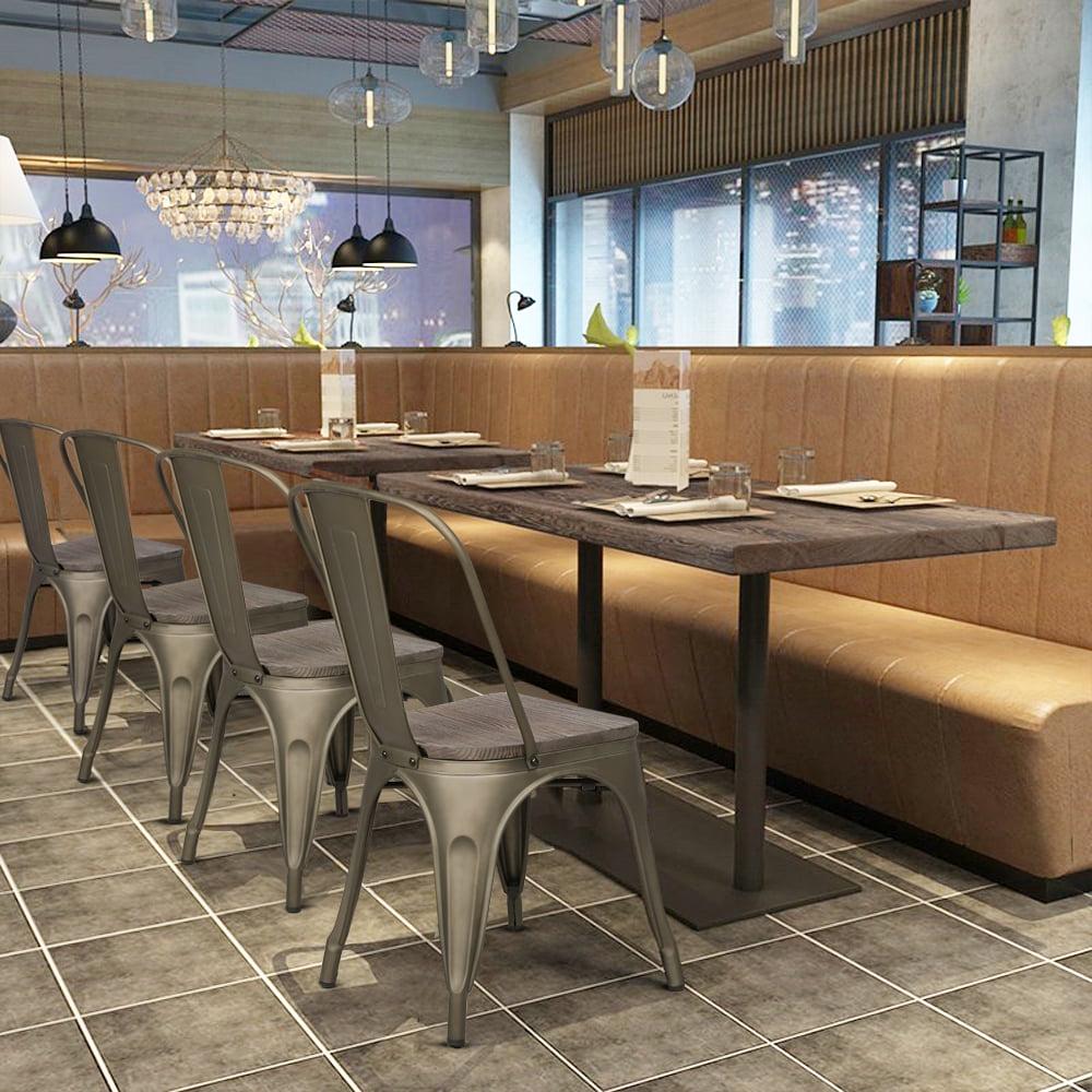 Alden Design Dining Chair, Set of 4, Gun Metal - Image 3