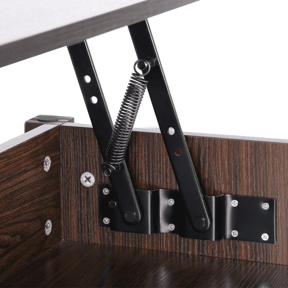 Alden Design Modern Lift Top Coffee Table with 3 Storage Compartments, Espresso - Image 3