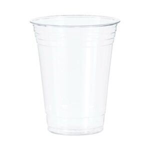 SOLO Ultra Clear PET Cups, 16 oz, Squat, 50/Bag, 20 Bags/Carton