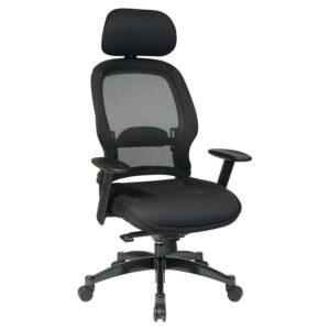 SPACE Seating Professional Deluxe Black Breathable Mesh Back Chair