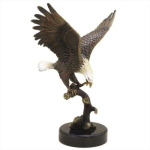 SPI Brass Eagle on Branch Statue