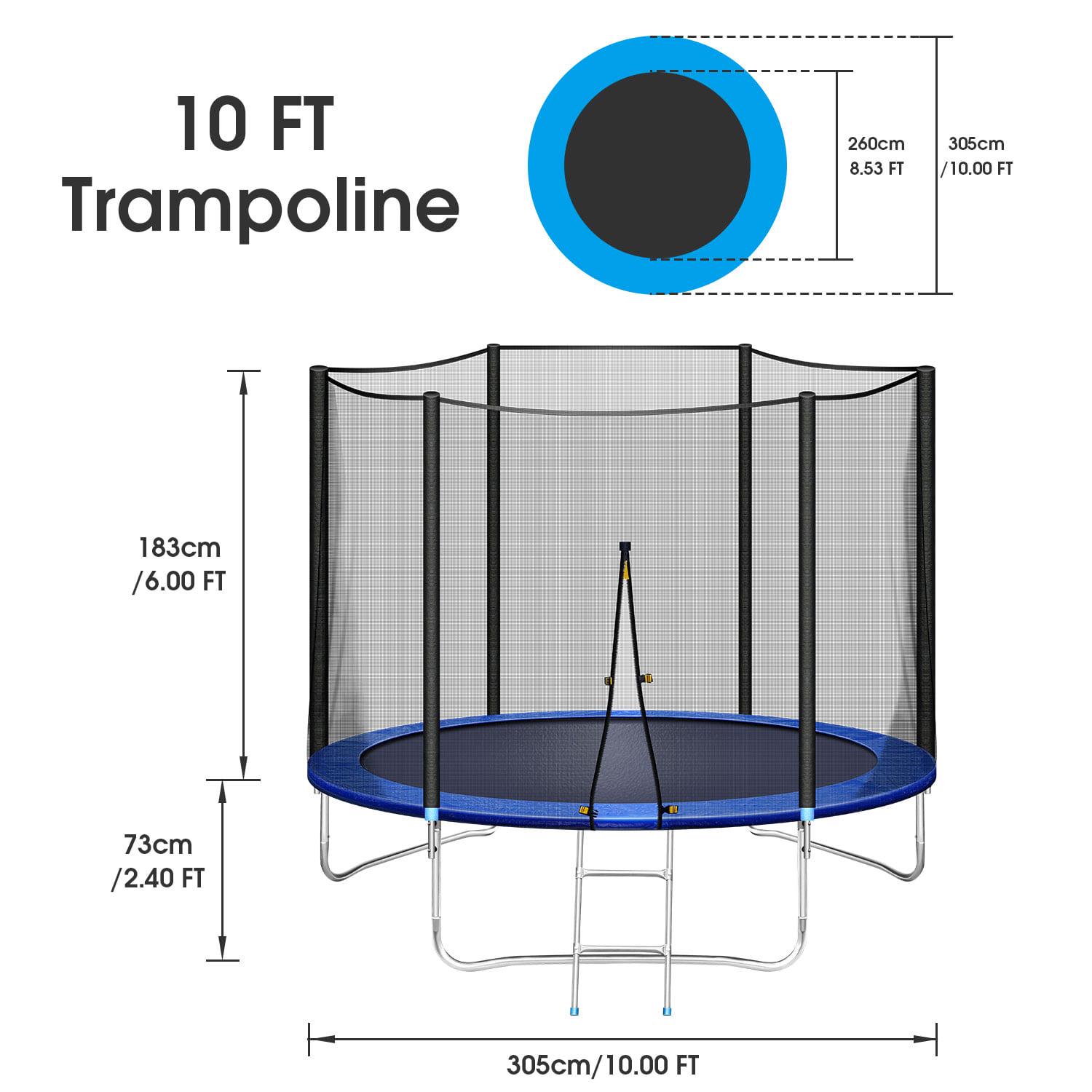 SUGIFT 10ft Trampoline with Safe Enclosure Net - Image 3