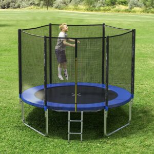 SUGIFT 10ft Trampoline with Safe Enclosure Net