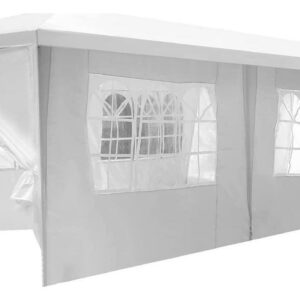 SUGIFT 10'x30' Outdoor Canopy Party Wedding Tent White Gazebo with 8 Side Walls