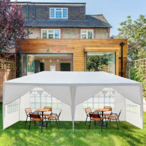 SUGIFT 10x20 Outdoor Party Tent with 6 Removable Sidewalls