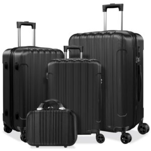 SUGIFT 4-Piece Lightweight Hardshell Spinner Luggage Set with TSA Locks