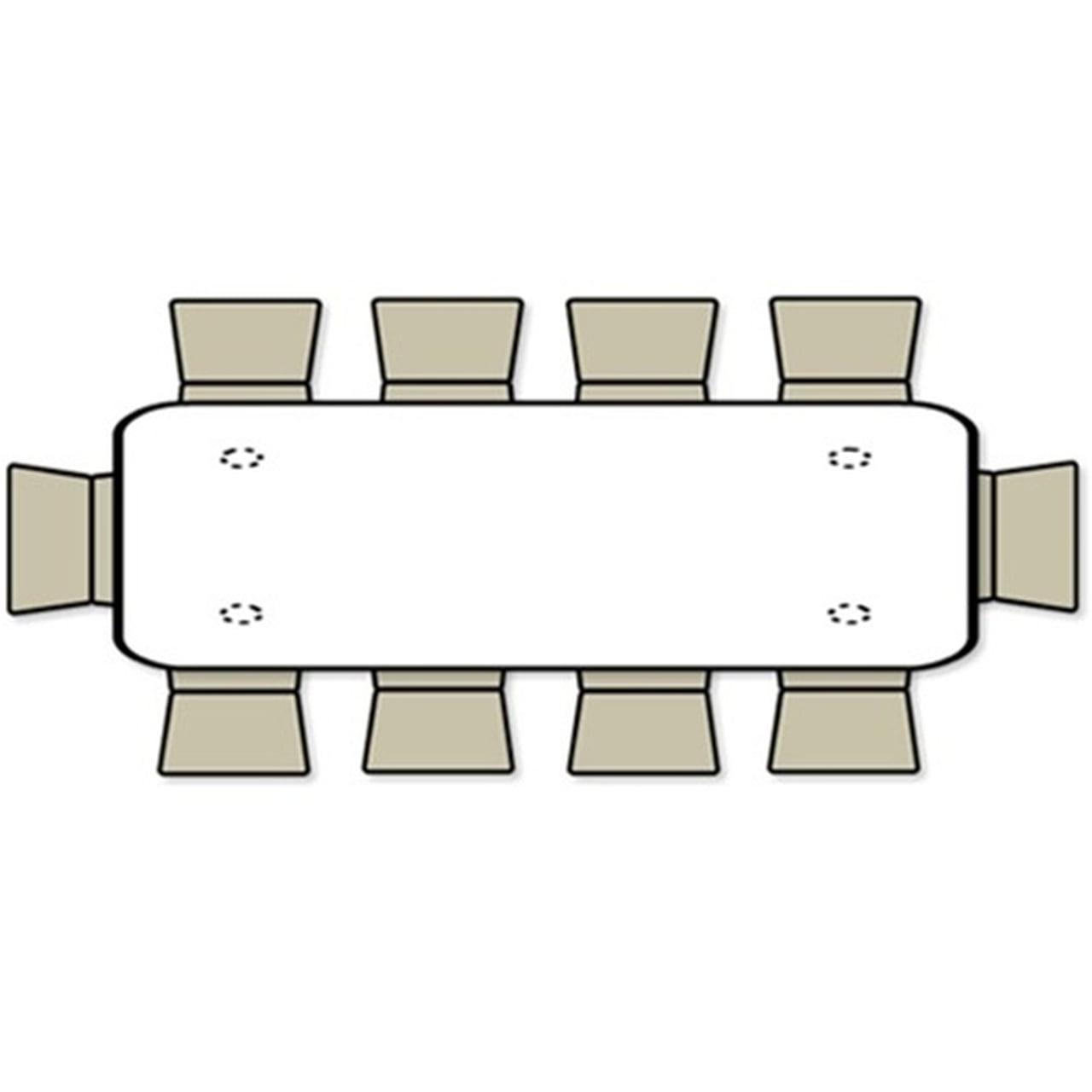 SUGIFT 8 ft Folding Table Rectangular White Folding Plastic Table - Image 6