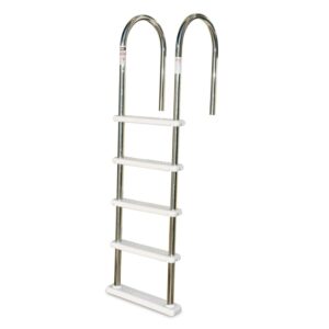 Swimline HydroTools Stainless Pool Deck Ladder with Non Slip Molded Steps