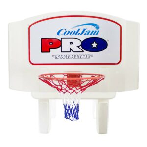 SWIMLINE Pool Basketball Hoop Poolside Game COOL JAM Heavy Duty With Metal Rim For Kids & Adults, Swimming Splash Hoops Games With Midsize Water Basketball, Toy For Pools, Outdoor Summer Hoops 9195M